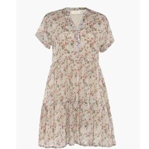 Reistor Peony Parade Dress Womens 3XL Tiered Floral VNeck Short Sleeve Boho Chic